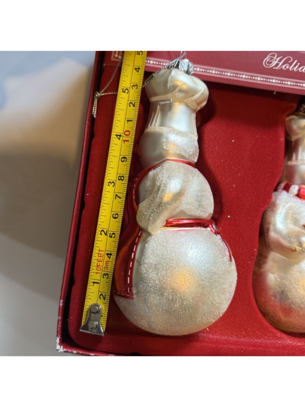 Williams Sonoma Limited Edition Baker Chef Snowman Glass Holiday Ornaments 2005 - Picture 5 of 16